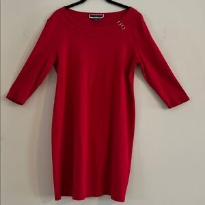 Karen Scott Chic Red Midi Dress Size PL